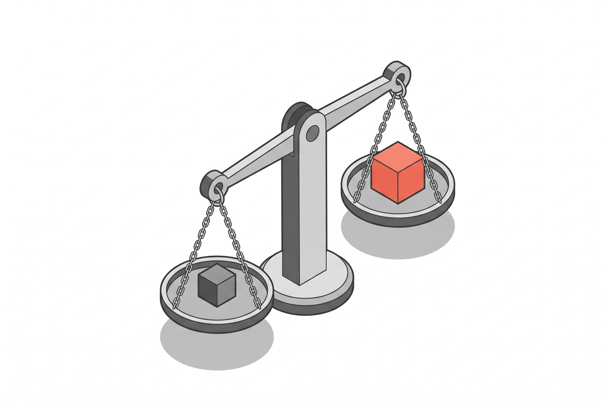 Brass scales weighing two retrieval methods