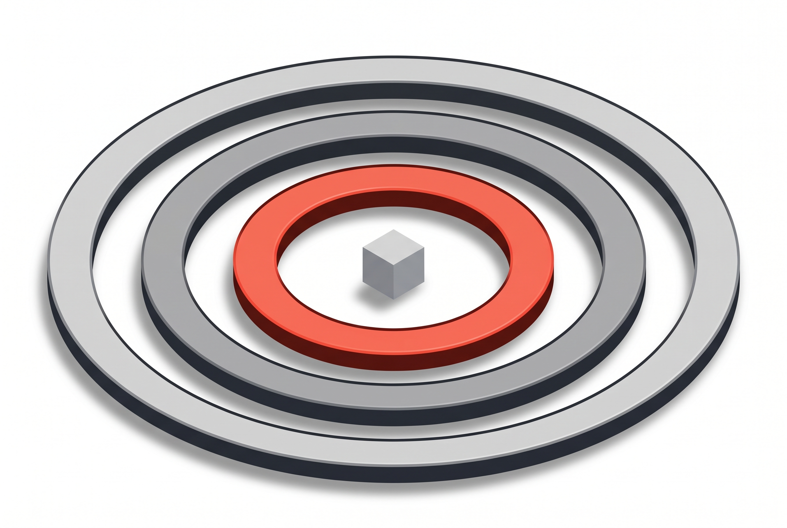 Three concentric rings representing episodic, semantic, and working memory orbits